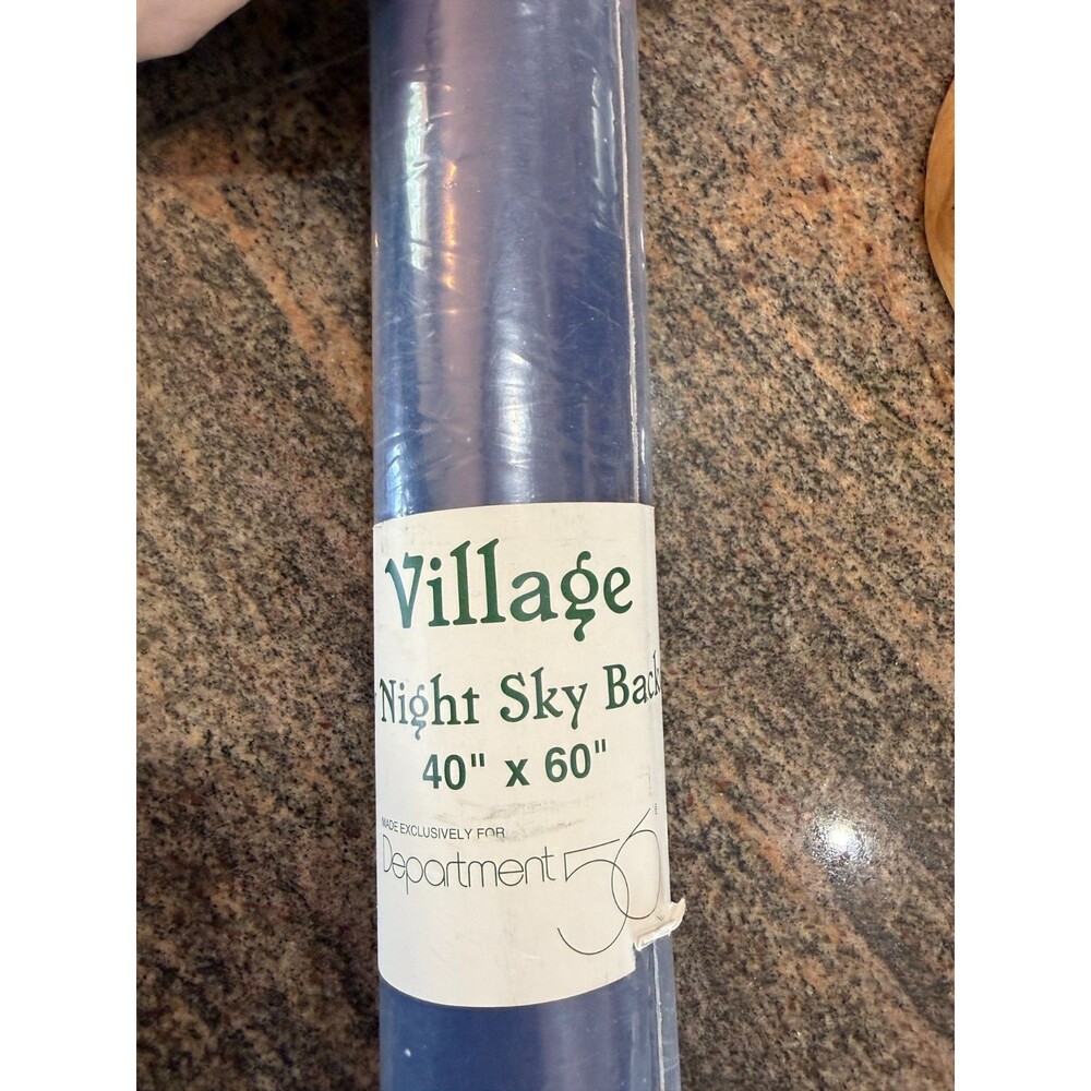 DEPT 56 #5268-6 Blue Starry Night Sky Backdrop Retired Rare Poster 1997 VTG